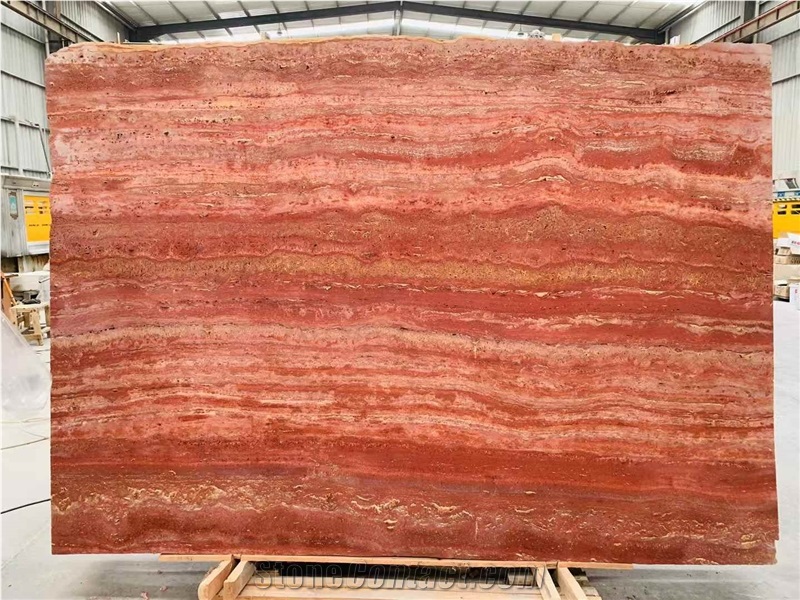 Red Travertine Slabs
