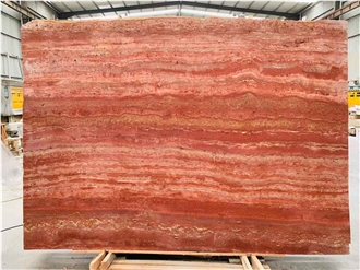Red Travertine Slabs