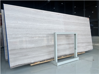 Athen Grey Marble Wooden White Slabs, Floor Tile