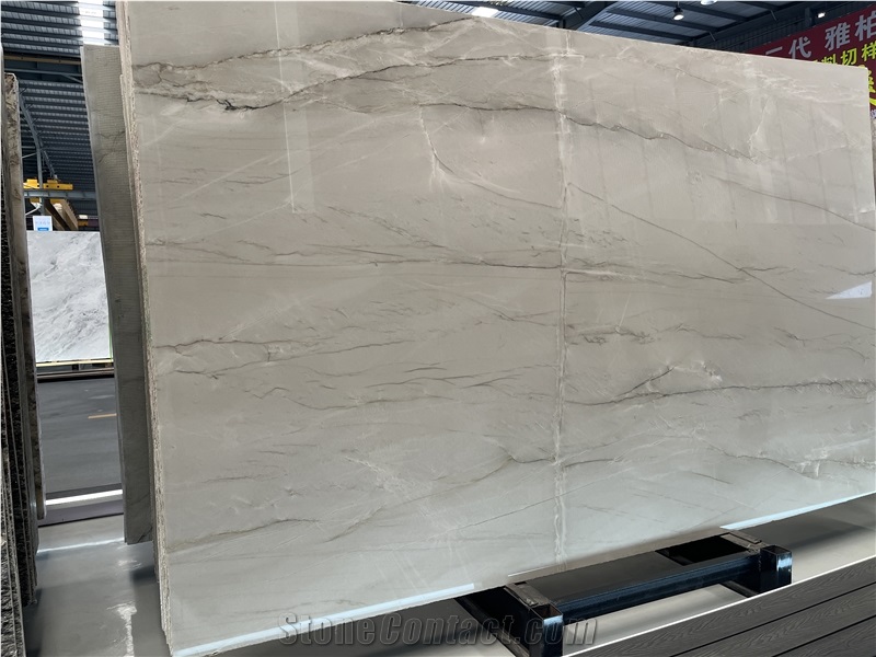 Elegant Mont Blanc White Quartzite Slabs