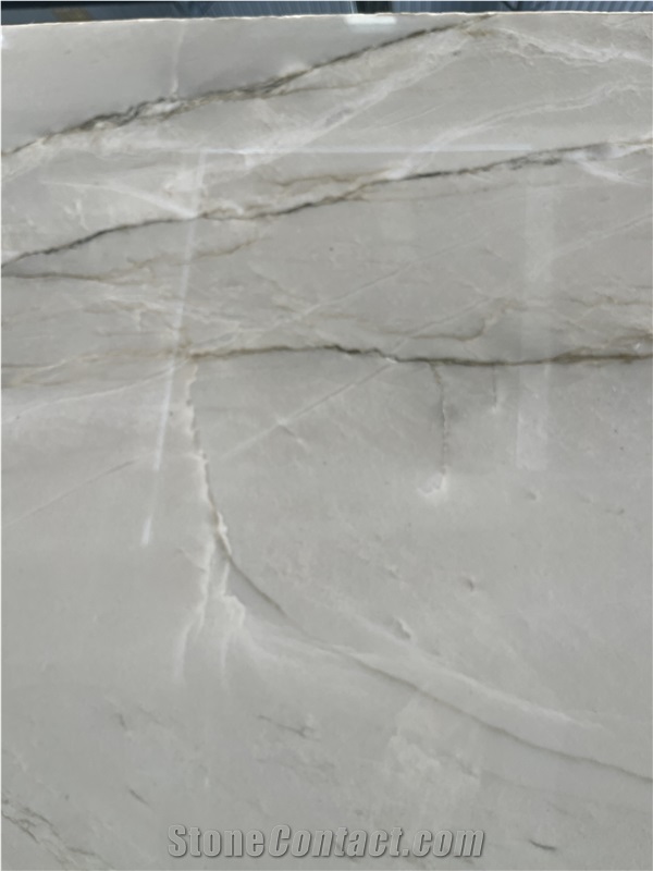 Elegant Mont Blanc White Quartzite Slabs