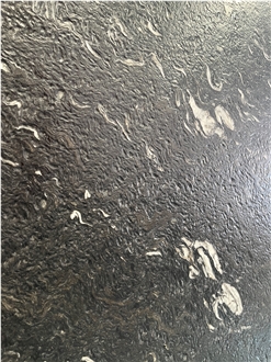 Titanium Black Snow Matrix Granite Slabs