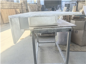 Prefab Crystal White Quartzite For Benchtops Vanity Tops