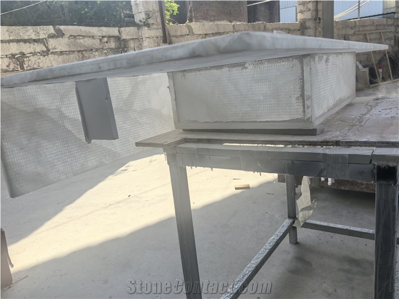 Prefab Crystal White Quartzite For Benchtops Vanity Tops