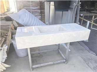 Prefab Crystal White Quartzite For Benchtops Vanity Tops