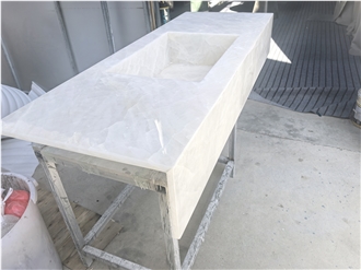 Prefab Crystal White Quartzite For Benchtops Vanity Tops