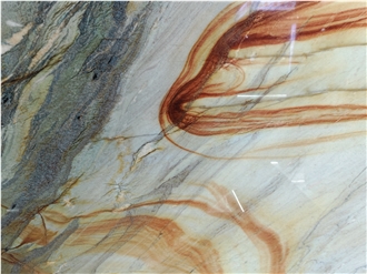 Botanic Blue Quartzite Slabs For Wall Decor