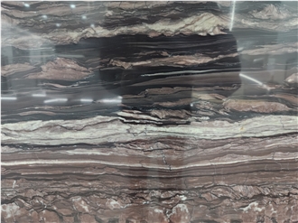 Brown Aligator Marble Slabs In Polished Surface