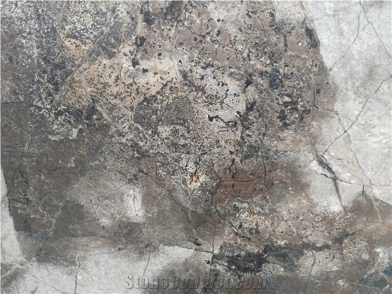 Invisible Grey Marble Slabs 20Mm Thick Polished Surafce
