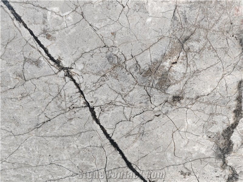 Invisible Grey Marble Slabs 20Mm Thick Polished Surafce