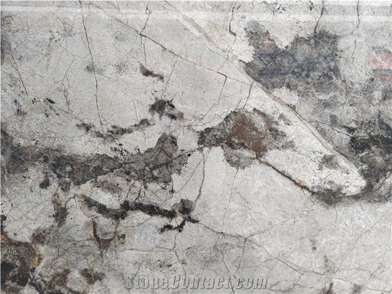 Invisible Grey Marble Slabs 20Mm Thick Polished Surafce