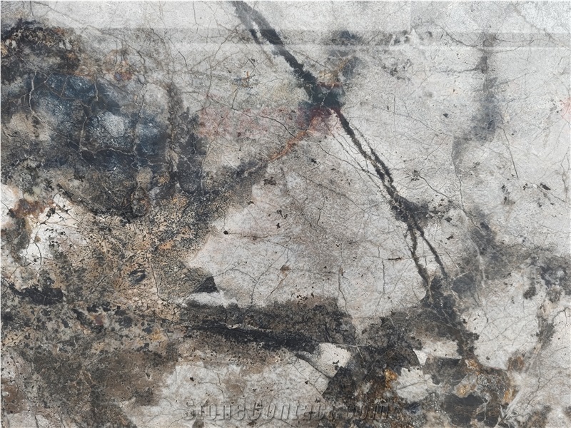 Invisible Grey Marble Slabs 20Mm Thick Polished Surafce