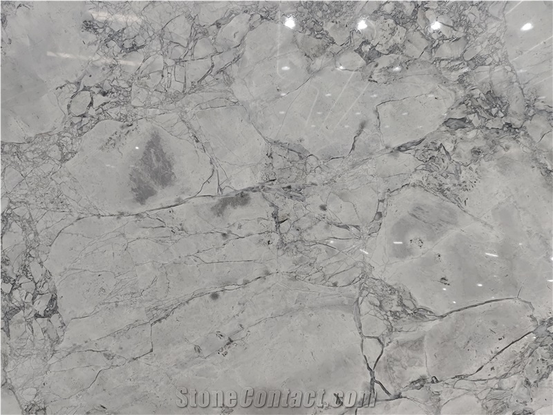 Super White Quartzite Slabs 20Mm Thick Polished Surface