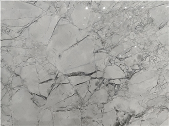 Super White Quartzite Slabs 20Mm Thick Polished Surface