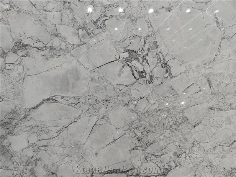 Super White Quartzite Slabs 20Mm Thick Polished Surface