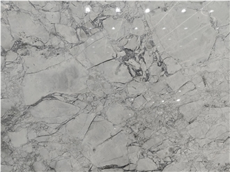 Super White Quartzite Slabs 20Mm Thick Polished Surface