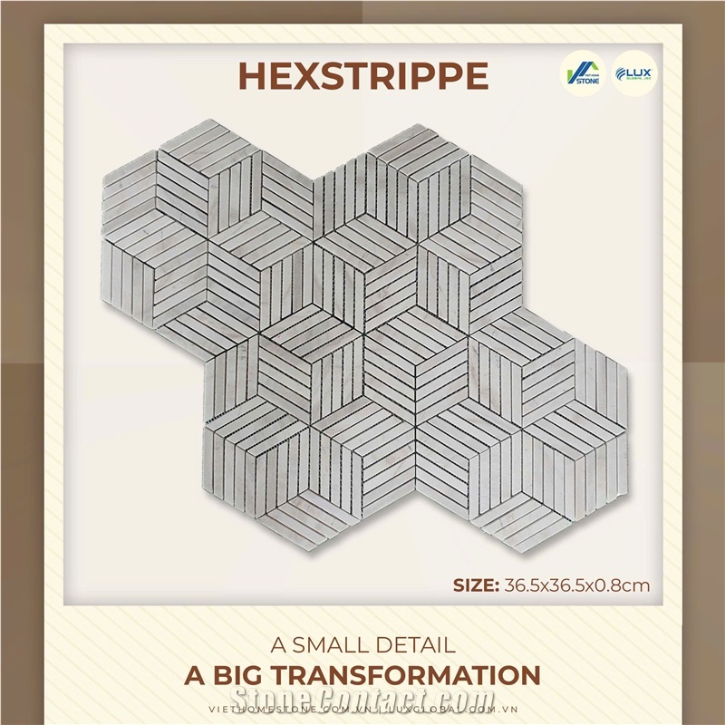 Hexstrippe Mosaic Tiles