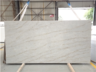 3200*1600Mm Artificial 5124 Calacatta Lavezzi Quartz Slabs