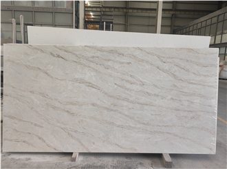 3200*1600Mm Artificial 5124 Calacatta Lavezzi Quartz Slabs