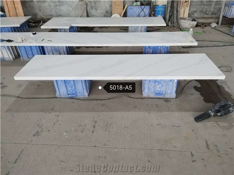 5018 Ariston White Quartz Artificial Stone Countertops