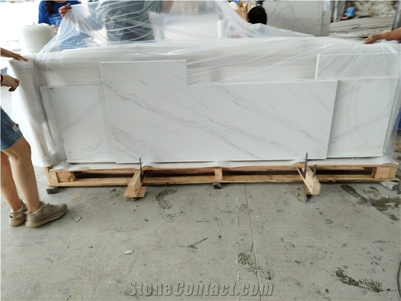 5018 Ariston White Quartz Artificial Stone Countertops
