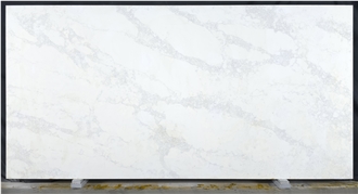 Artificial 7002 Calacatta Crema PD Printed Quartz Slabs