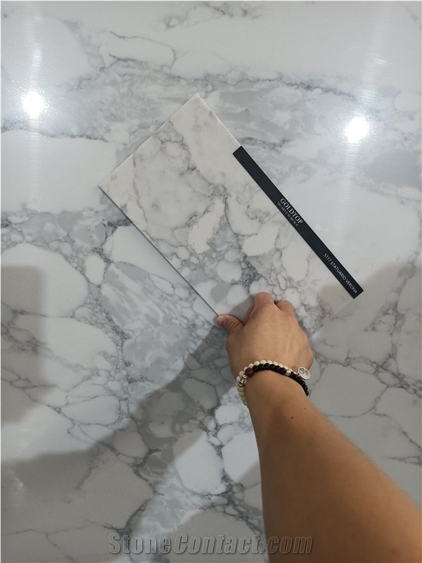 Grey Veins Artificial 5117 Statuario Verona Quartz Slabs