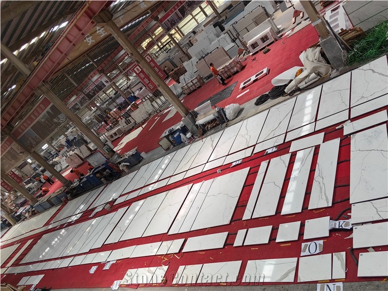 GOLDTOP Calacatta Oro Classico Marble Tiles Are Widely Used