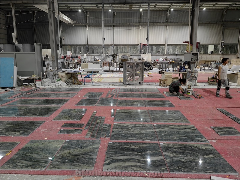 Commercial Blue Fusion Quartzite Tile Slabs Floor Wall Bulk