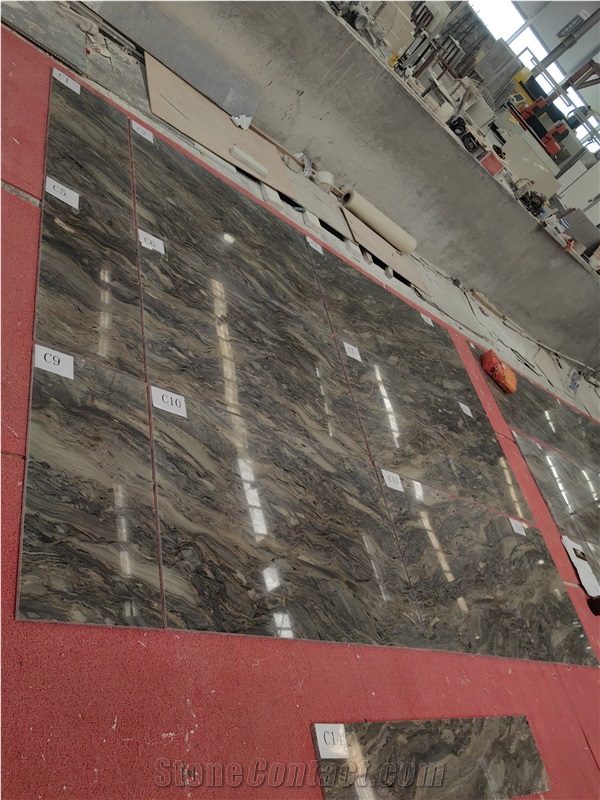 Commercial Blue Fusion Quartzite Tile Slabs Floor Wall Bulk