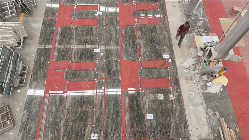 Commercial Blue Fusion Quartzite Tile Slabs Floor Wall Bulk