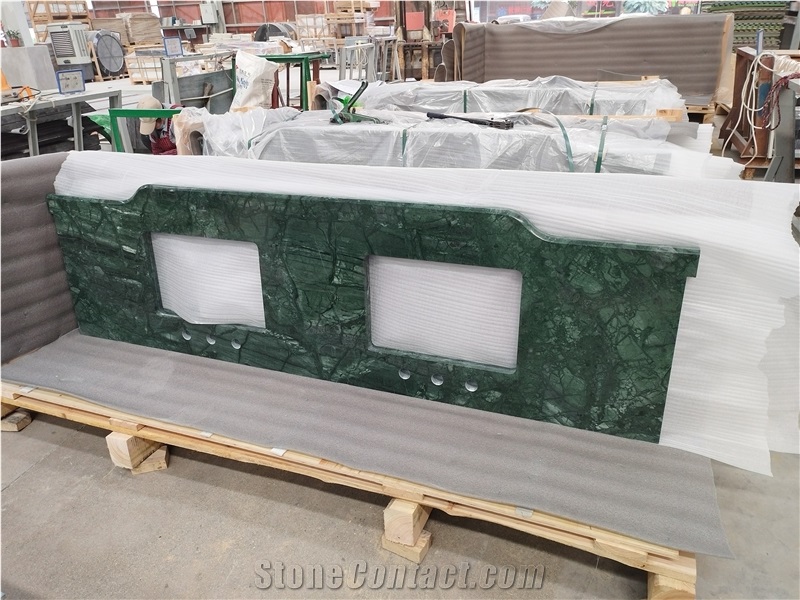 Verde Guatemala Emerald Green Marble Vanity Tops