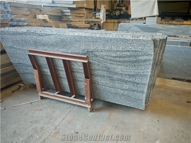 New Cloudy Black Granite Slabs
