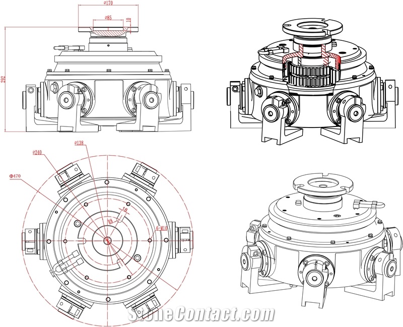 268C-6 Jaw Polishing Head