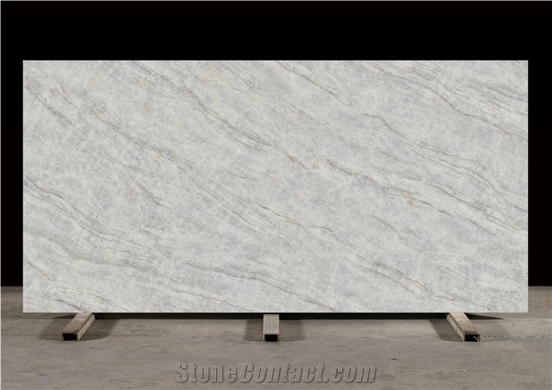 Full Body 3D Printed Quartz Slabs Taj Mahal Quartzite Natural Texture