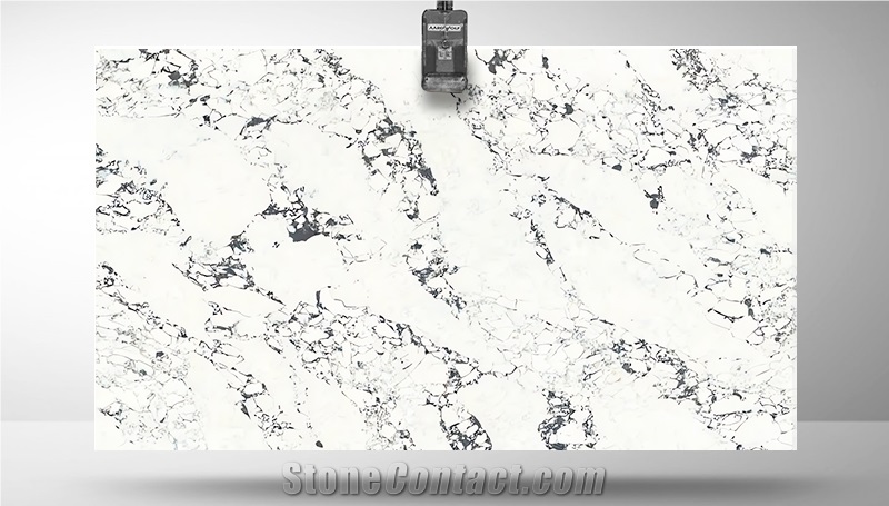 FQ 5101 Arabescato Brown Quartz Slabs