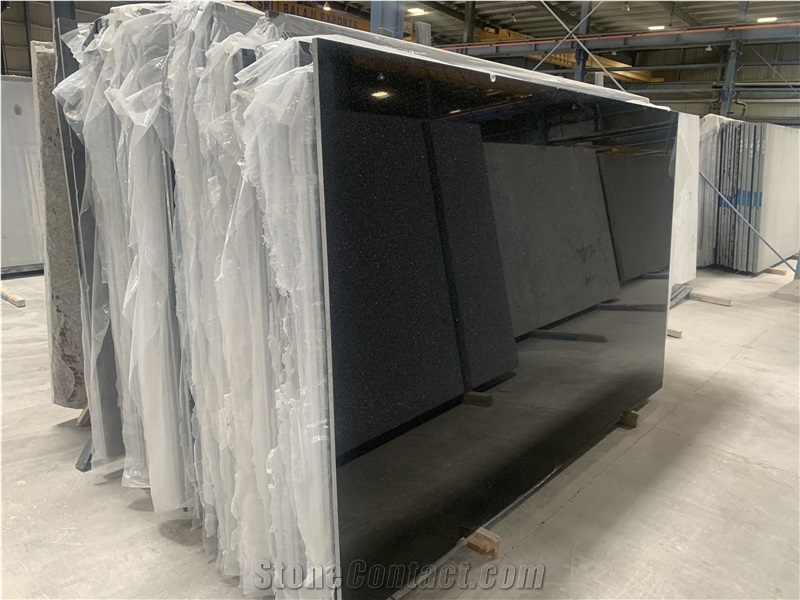 Black Galaxy Granite Slabs Polished 2Cm