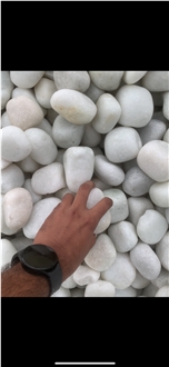 White Marble Tumbled Pebble Stone