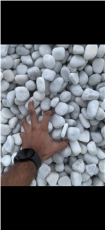 White Marble Tumbled Pebble Stone