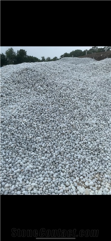 White Marble Tumbled Pebble Stone