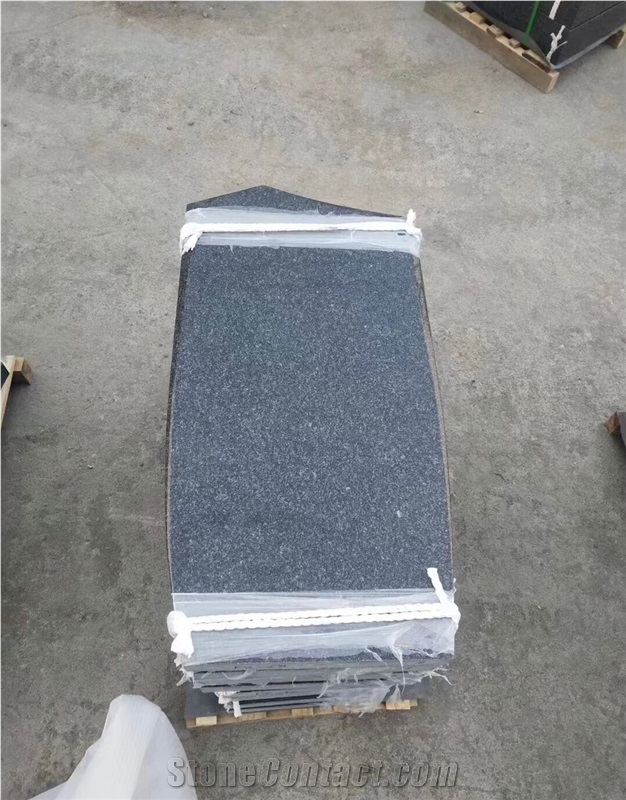 Russian Style Granite Beida Black/Beida Qing Carved Monument