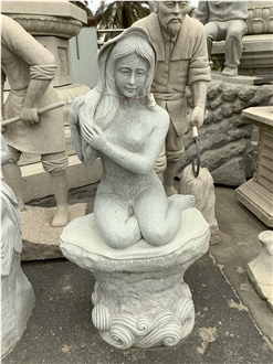 Granite Lady Sculpture For Outdoor Decoration Cheapest