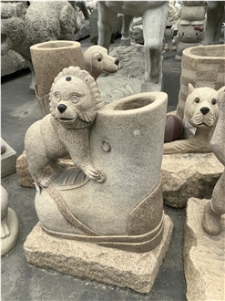 Granite Lion Sculpture For Garden Decoration Cheapest