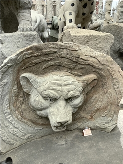 Granite Tiger Head Sculpture Factory Supplier Directly
