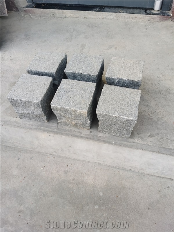 Gray Granite Split Cubes Cobble Stone