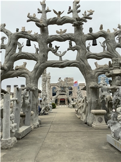 Outdoor Decoration Granite Tree Sculpture Factory Supply