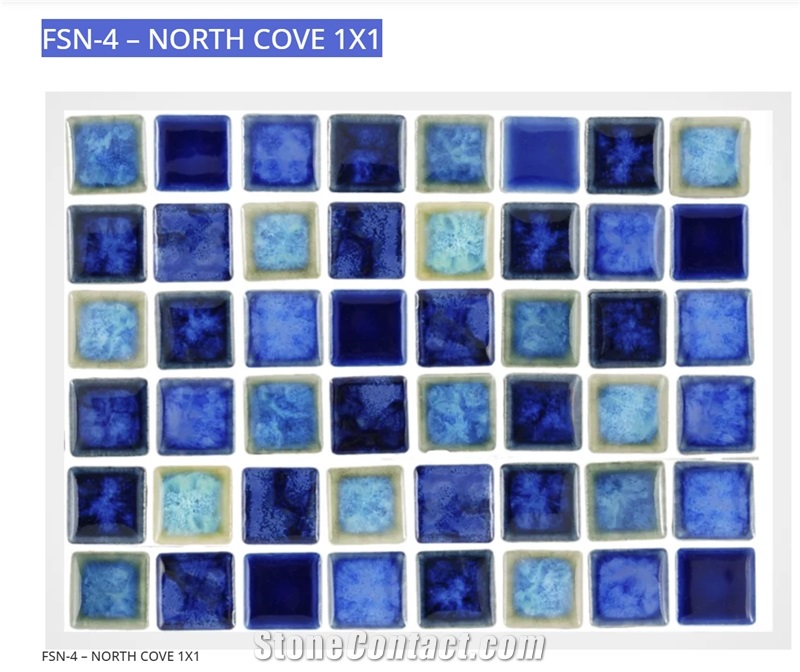 FSN-4 – NORTH COVE 1X1 Porcelain Mosaic Tiles