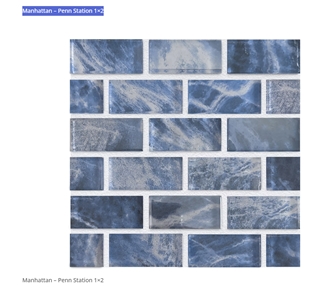 Manhattan – Penn Station 1×2 Glass Mosaic Tiles