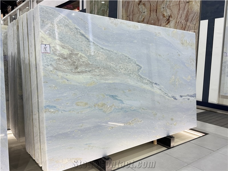 Azul Cielo Brazilian Polished  Acquamarina Marble Slabs