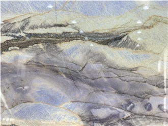 Azul Do Mar Vivid Pattern Polished Quartzite Brazil Slabs